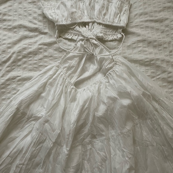 White Midi Sundress with Open Back - Picture 8 of 8